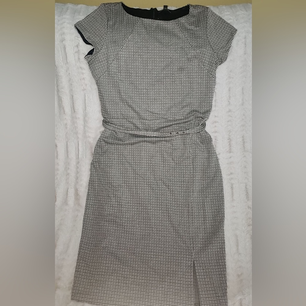 Belted Plaid Express dress